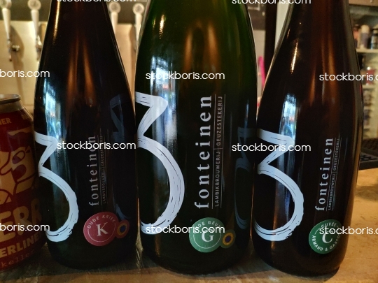 3 Fonteinen Belgian beer bottles.