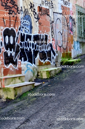 A grafiti art in a wall in Lisbon.