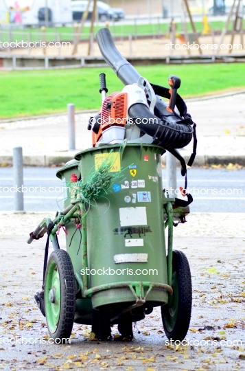 A street vacuum park cleaning machine.