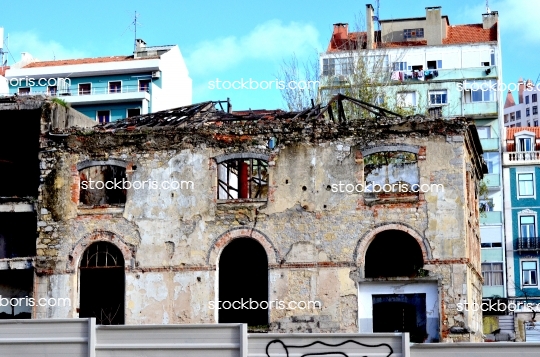 A very old building. Abandoned house without a roof.A very old building. An abandoned house without a roof.