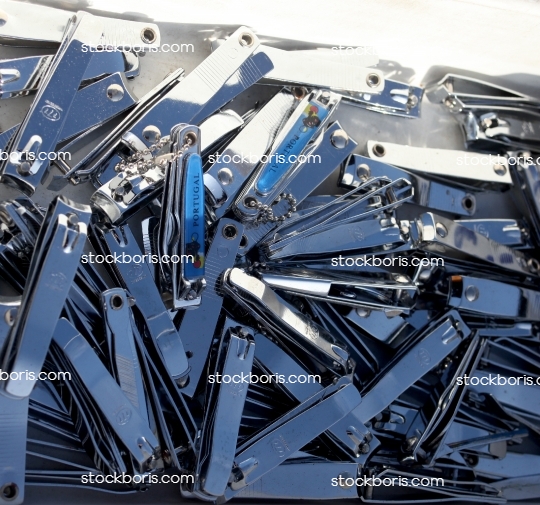 Several steel nail cutters.