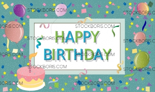 Happy birthday 2, card banner template.